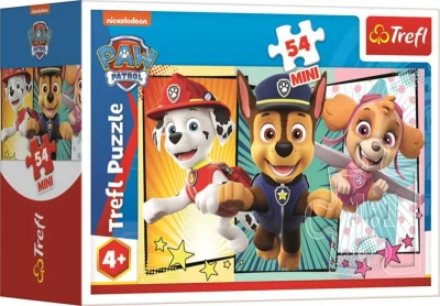 Trefl PUZZLE Tlapková patrola Spoločné dobrodružstvá mini 20x13cm 54 dielikov 4 druhy
