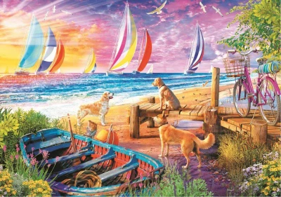 Trefl PUZZLE UFT Prémiové Výhľad na plachetnice 68x48cm 1000 dielikov skladačka