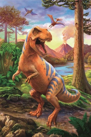 Trefl PUZZLE Úžasní dinosauři mini 20x13cm skládačka 54 dílků 4 druhy