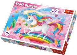 Trefl PUZZLE V duhovém světě jednorožců 41x28cm skládačka 100 dílků