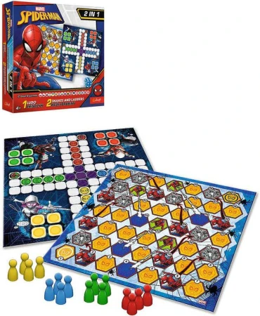 Trefl Soubor her Člověče, nezlob se! + Hadi a žebříky Spiderman 2v1 Trefl Soubor her Člověče, nezlob se! + Hadi a žebříky Spiderman 2v1