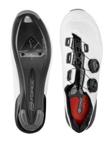 Force ROAD WARRIOR CARBON bílé cyklistické tretry