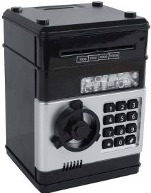 Trezor černý s odemykáním na kód set s penězi na baterie Světlo Zvuk Trezor černý s odemykáním na kód set s penězi na baterie Světlo Zvuk