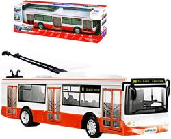 Trolejbus MHD 28cm česky hlásí zastávky funkční dveře na baterie Světlo Zvuk CZ Trolejbus MHD 28cm česky hlásí zastávky funkční dveře na baterie Světlo Zvuk CZ