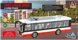 Trolejbus MHD český na setrvačník hlásí stanice na baterie Světlo Zvuk CZ