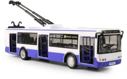 Trolejbus MHD modrý zpětný chod hlásí stanice na baterie Světlo Zvuk CZ