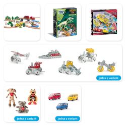 Truhla plná hraček Oliver dětské hračky pro kluky velká sada mix 6ks