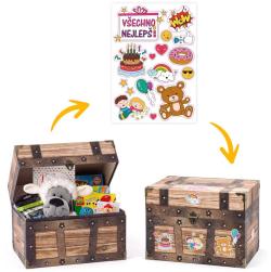 Truhla plná hraček Oliver dětské hračky pro kluky velká sada mix 6ks