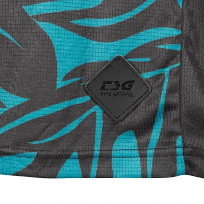 TSG Floral Jersey černo-tyrkysový dámský dres s dlouhým rukávem