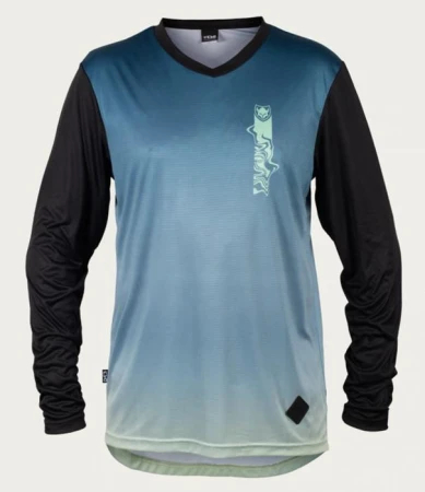 TSG Waft Jersey Blue matcha gradient pánský cyklodres s dlouhým rukávem
