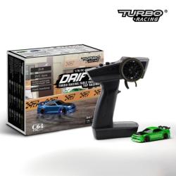 TURBO RACING 1/76 C64 DRIFT RC Auto RTR (modrá metalíza)