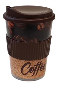 Tvar Pardubice Kelímek s pítkem 0,25l, s manžetou, PH EKOLINE COFFEE