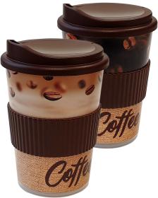 Tvar Pardubice Kelímek s pítkem 0,25l, s manžetou, PH EKOLINE COFFEE