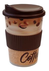 Tvar Pardubice Kelímek s pítkem 0,4l, s manžetou, PH EKOLINE COFFEE