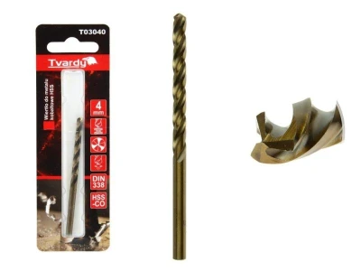 TVARDY HSS M35 4 mm vrták z kobaltového kovu TVARDY HSS M35 4 mm vrták z kobaltového kovu