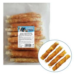 Tyč buvolí bílá obalená kuřecím masem JUKO Snacks 12,5 cm (20 ks) Tyč buvolí bílá obalená kuřecím masem JUKO Snacks 12,5 cm (20 ks)