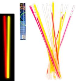 Tyčinky barevné párty dekorace svítící ve tmě 20cm set 50ks se spojkami v tubě Tyčinky barevné párty dekorace svítící ve tmě 20cm set 50ks se spojkami v tubě