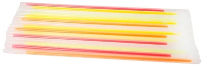Tyčinky barevné párty dekorace svítící ve tmě 20cm set 50ks se spojkami v tubě