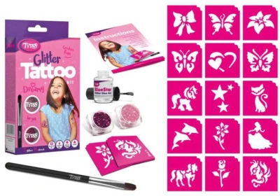TyToo Dětské tetování Dreamy 15 tetovaček pro holky se třpytkami