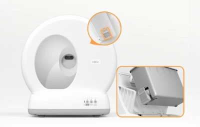 UBPet C10 Pro bílý inteligentní samočisticí kočičí záchod s kamerou