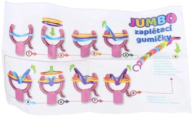 UDĚLEJ SI NÁRAMEK Gumičky Jumbo barevné kreativní set 70ks s doplňky