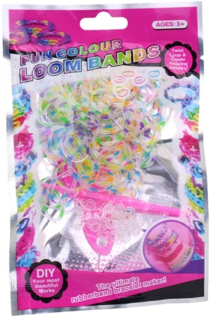 UDĚLEJ SI NÁRAMEK Gumičky LOOM BANDS 150ks neonové žíhané v sáčku