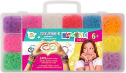 UDĚLEJ SI NÁRAMEK Gumičky LOOM BANDS 2400ks set s doplňky mix barev UDĚLEJ SI NÁRAMEK Gumičky LOOM BANDS 2400ks set s doplňky mix barev