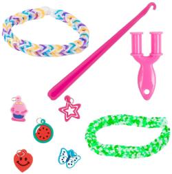 UDĚLEJ SI NÁRAMEK Gumičky LOOM BANDS 2700ks s doplňky box srdce