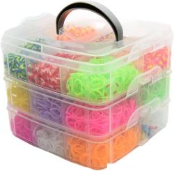 UDĚLEJ SI NÁRAMEK Gumičky LOOM BANDS 3000ks set s doplňky velký box UDĚLEJ SI NÁRAMEK Gumičky LOOM BANDS 3000ks set s doplňky velký box