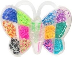 UDĚLEJ SI NÁRAMEK Gumičky LOOM BANDS 500ks set s doplňky motýl