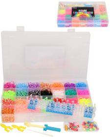 UDĚLEJ SI NÁRAMEK Gumičky LOOM BANDS 5600ks XL set s doplňky v boxu UDĚLEJ SI NÁRAMEK Gumičky LOOM BANDS 5600ks XL set s doplňky v boxu