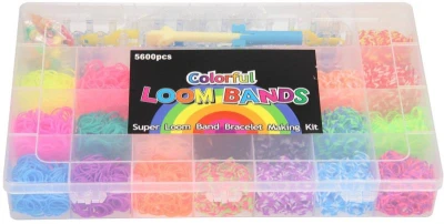 UDĚLEJ SI NÁRAMEK Gumičky LOOM BANDS 5600ks XL set s doplňky v boxu