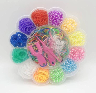 UDĚLEJ SI NÁRAMEK Gumičky LOOM BANDS 900ks set s doplňky květina