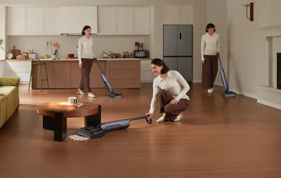 Ultenic AC1 Triflex tmavě fialový bezdrátový tyčový vysavač s mopováním