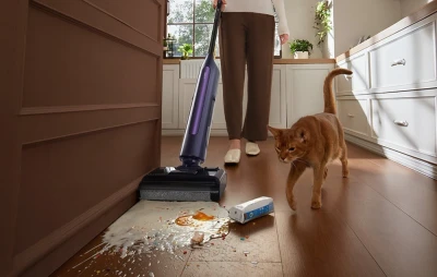 Ultenic AC1 Triflex tmavě fialový bezdrátový tyčový vysavač s mopováním