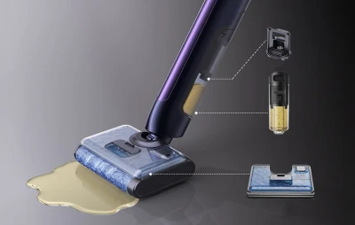 Ultenic AC1 Triflex tmavě fialový bezdrátový tyčový vysavač s mopováním