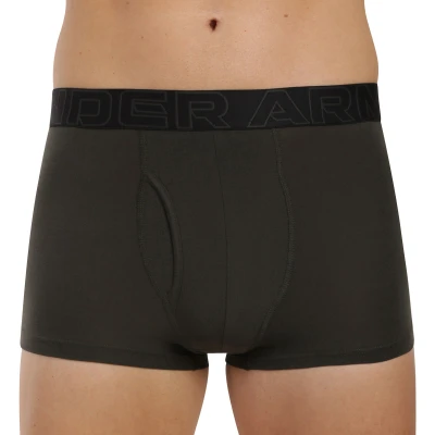 Under Armour 3 PACK-UA PERFORMANCE COTTON - PRINT 3 inch-GRN pánské boxerky