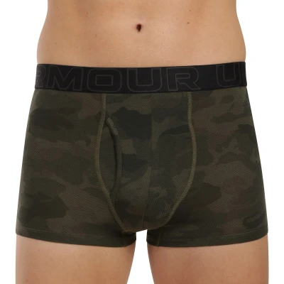 Under Armour 3 PACK-UA PERFORMANCE COTTON - PRINT 3 inch-GRN pánské boxerky