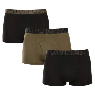 Under Armour 3 PACK-UA PERFORMANCE COTTON - SOLID 3 inch-BLK pánské boxerky