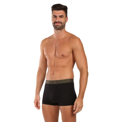 Under Armour 3 PACK-UA PERFORMANCE COTTON - SOLID 3 inch-BLK pánské boxerky
