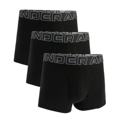 Under Armour 3 PACK-UA PERFORMANCE COTTON- SOLID 3in-BLK pánské boxerky