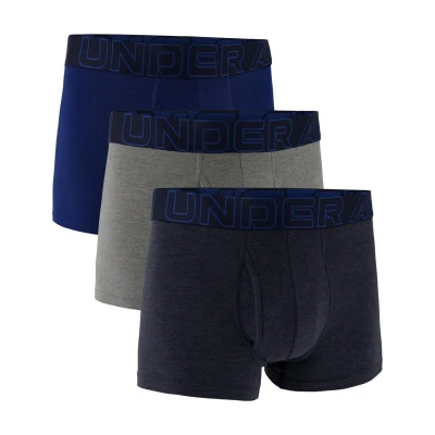 Under Armour 3 PACK-UA PERFORMANCE COTTON- SOLID 3in-BLU pánské boxerky