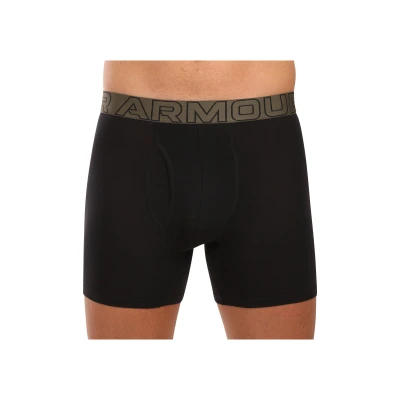 Under Armour 3 PACK-UA PERFORMANCE COTTON - SOLID 6 inch-BLK pánské boxerky