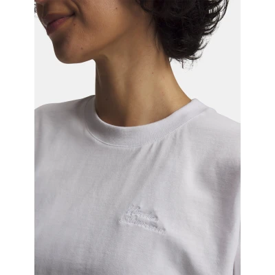 Under Armour Cropped Script SS Tee-WHT dámské tričko