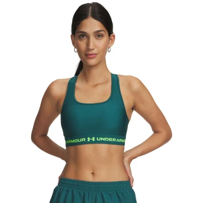 Under Armour Crossback Mid Bra-GRN dámská sportovní podprsenka