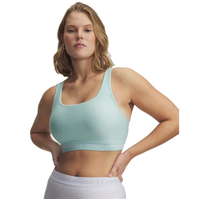 Under Armour Crossback Mid Bra-GRN dámská sportovní podprsenka