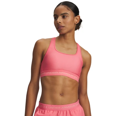 Under Armour Crossback Mid Bra-PNK dámská sportovní podprsenka
