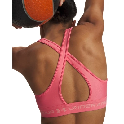 Under Armour Crossback Mid Bra-PNK dámská sportovní podprsenka