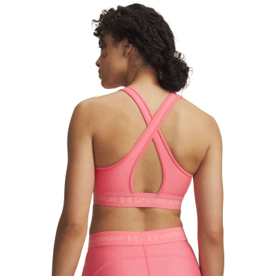 Under Armour Crossback Mid Bra-PNK dámská sportovní podprsenka