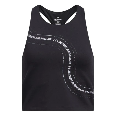 Under Armour G Motion Branded Crop Tank-BLK dívčí tílko